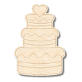 thumbnail image 1 of Unfinished Wood Etched Wedding Cake Shape 18" / 1/8", 1 of 2