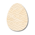 thumbnail image 1 of Unfinished Wood Etched Zig Zag Pattern Egg Shape 24" / 1/8", 1 of 2