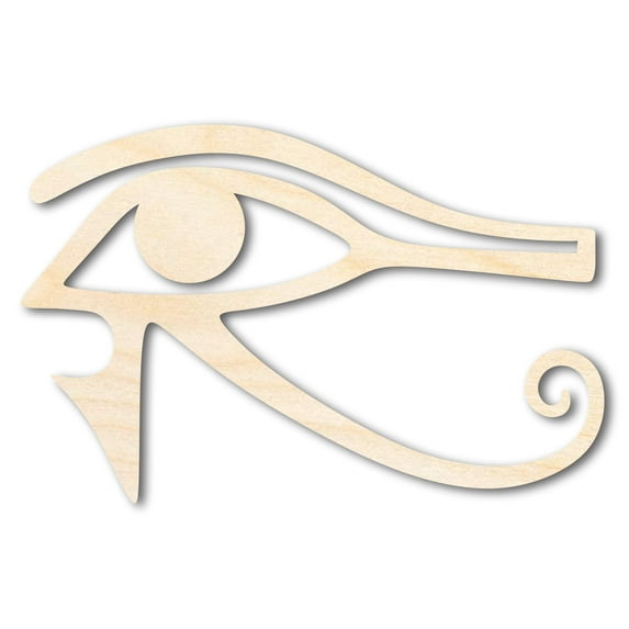 Unfinished Wood Eye of Ra Shape - Egypt - Mythical Craft - up to 46" DIY 8" / 1/8"