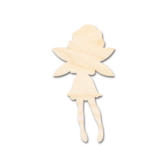 Unfinished Wood Fairy Shape | Craft Cutout 3" / 1/4"