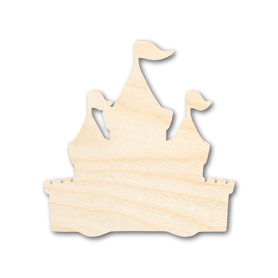 Unfinished Wood Fairytale Castle Silhouette - Medieval Craft - up to 46" DIY 20" / 1/2"