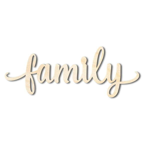 Unfinished Wood Family Shape - Word Craft - up to 46" 24" / 1/4"