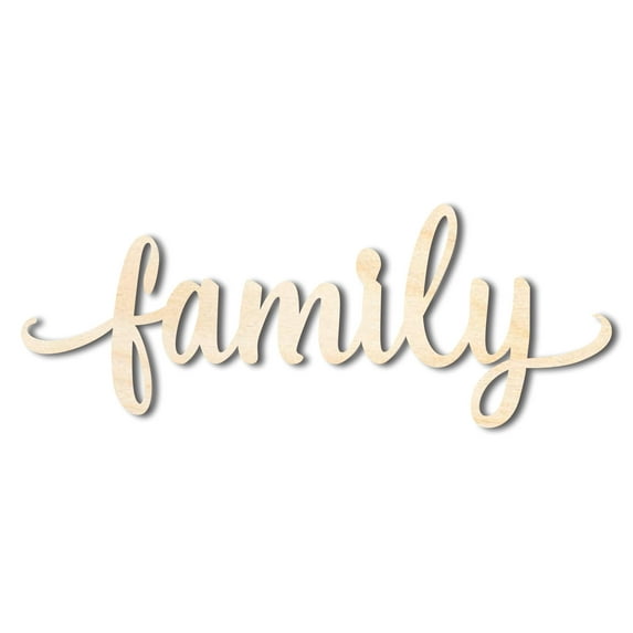 Unfinished Wood Family Shape - Word Craft - up to 46" 42" / 1/2"