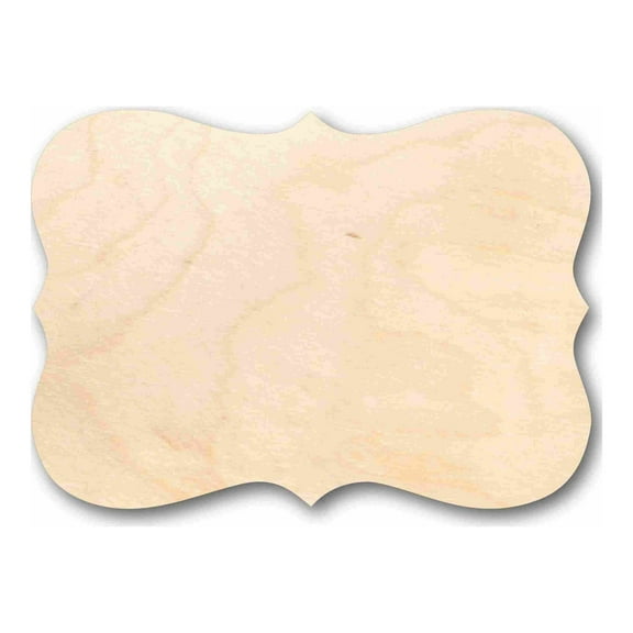 Unfinished Wood Fancy Award Craft Plaque Silhouette - Craft- up to 46" DIY 14" / 1/8"