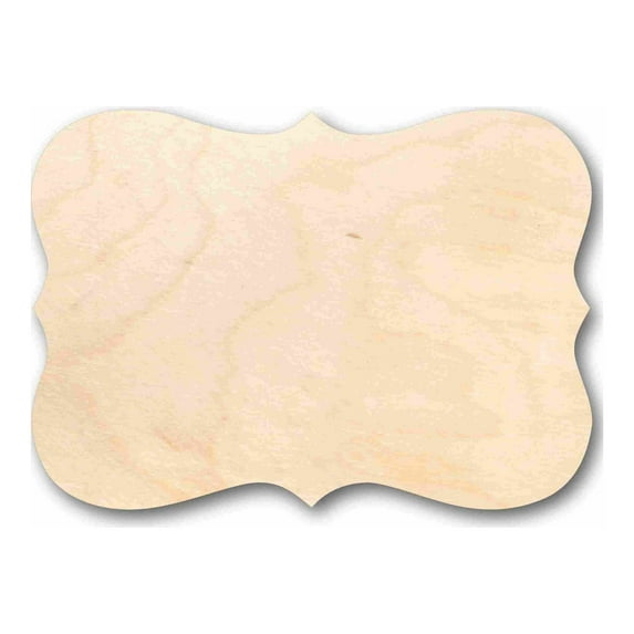 Unfinished Wood Fancy Award Craft Plaque Silhouette - Craft- up to 46" DIY 14" / 3/4"