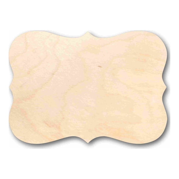 Unfinished Wood Fancy Award Craft Plaque Silhouette - Craft- up to 46" DIY 33" / 1/2"