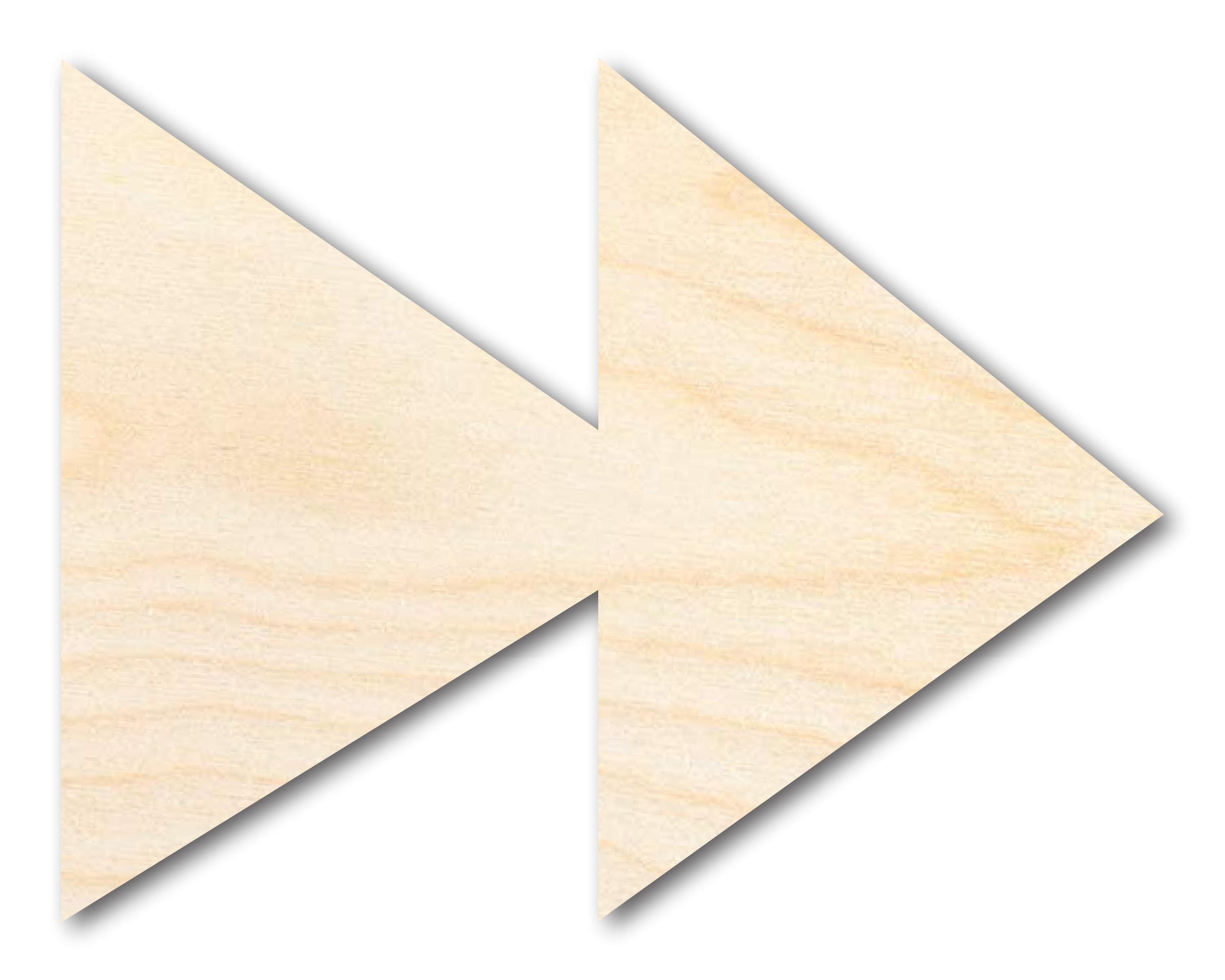 Unfinished Wood Fast Forward Shape | DIY Craft Cutout 30