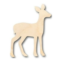 Unfinished Wood Fawn Deer Shape - Animal - Craft - up to 46" DIY 18" / 1/4"