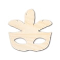 thumbnail image 1 of Unfinished Wood Feather Mask Silhouette | Mardi Gras | DIY Craft Cutout 46" / 3/4", 1 of 3