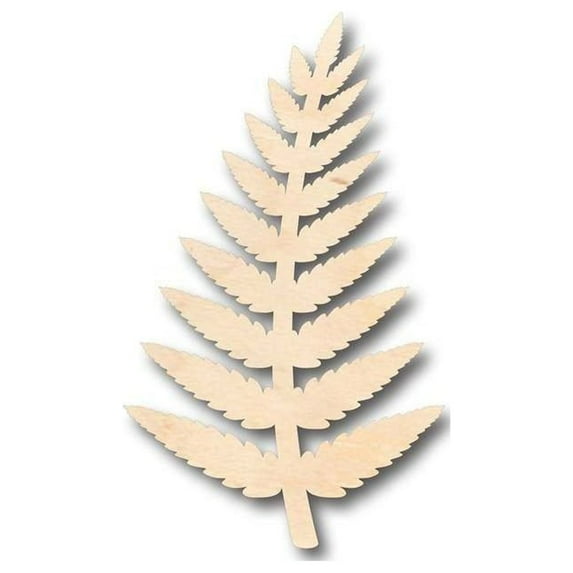 Unfinished Wood Fern Shape - Plants - Craft - up to 46" DIY 5" / 1/8"