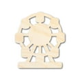 thumbnail image 1 of Unfinished Wood Ferris Wheel Shape | Amusement Park Ride Silhouette | Craft Cutout 14" / 1/4", 1 of 4