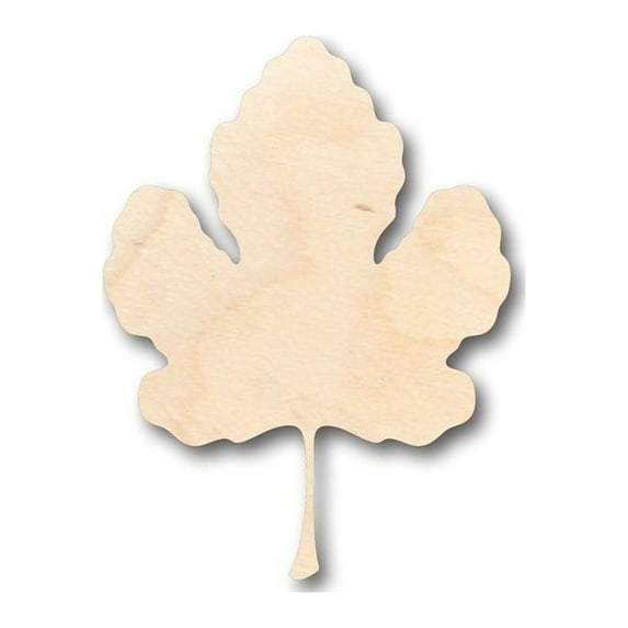 Unfinished Wood Fig Leaf Shape - Fall - Fruit - Craft - up to 46" DIY 18" / 1/8"