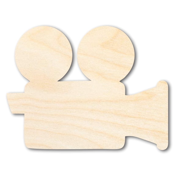 Unfinished Wood Film Camera Shape | DIY Craft Cutout 3" / 1/8"