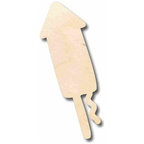 Unfinished Wood Firecracker Silhouette - Craft- up to 46" DIY 8" / 1/4"