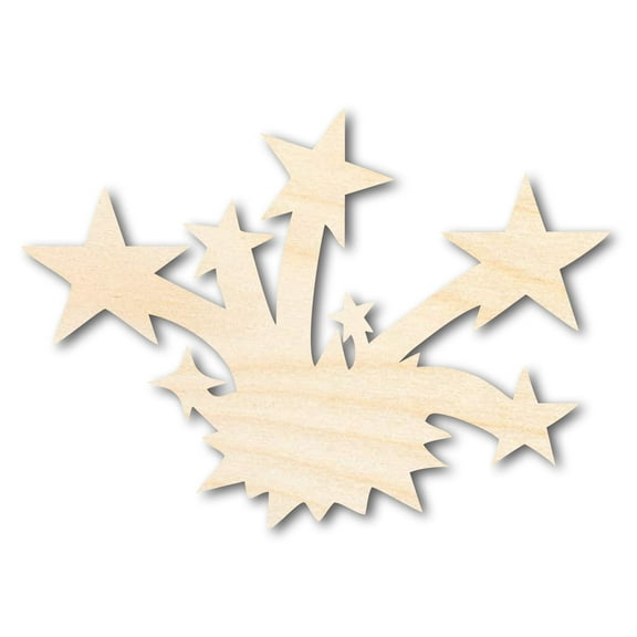 Unfinished Wood Fireworks Shape - Craft - up to 46" 12" / 1/4"