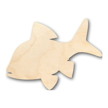 Unfinished Wood Fish Shape - Craft - up to 46" DIY 3" / 1/4"