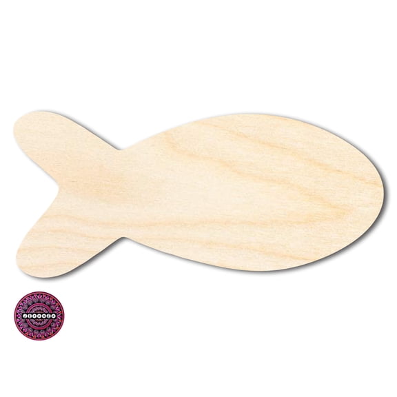 Unfinished Wood Fish Shape 3" / 1/8"