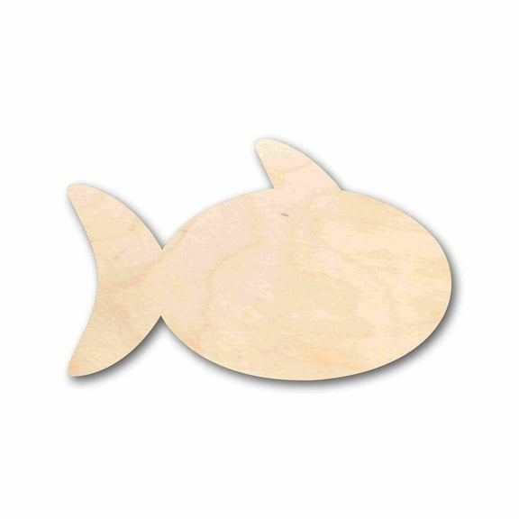Unfinished Wood Fish Shape Silhouette - Craft- up to 46" DIY 16" / 1/2"