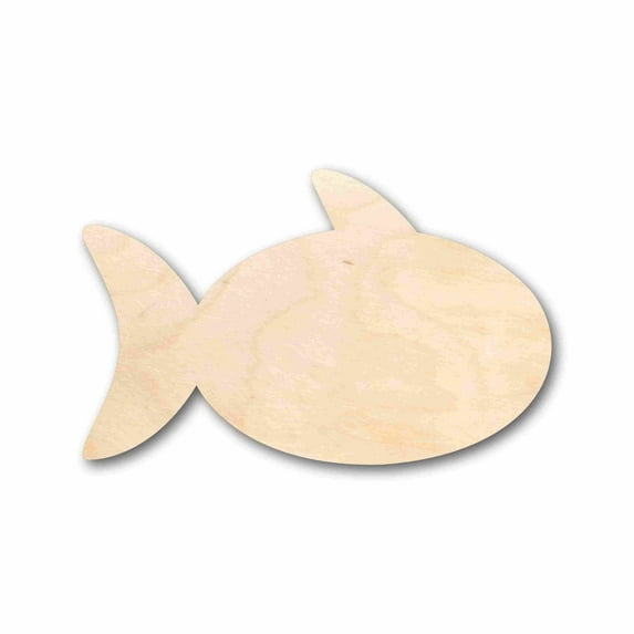 Unfinished Wood Fish Shape Silhouette - Craft- up to 46" DIY 3" / 1/2"