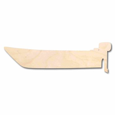 Unfinished Wood Fishing Boat Silhouette - Craft- up to 46" DIY 3" / 1/8"