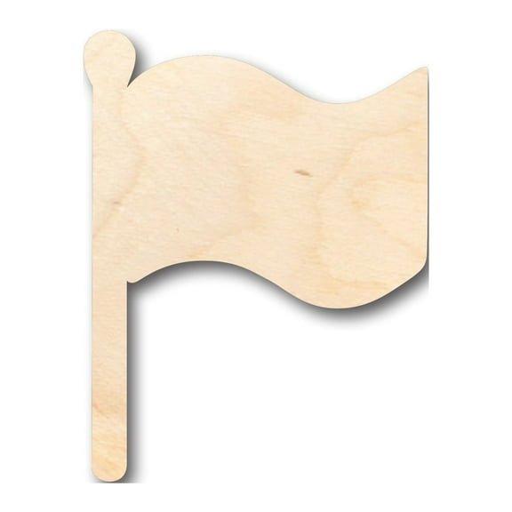 Unfinished Wood Flag Shape - Craft - up to 46" DIY 14" / 1/8"