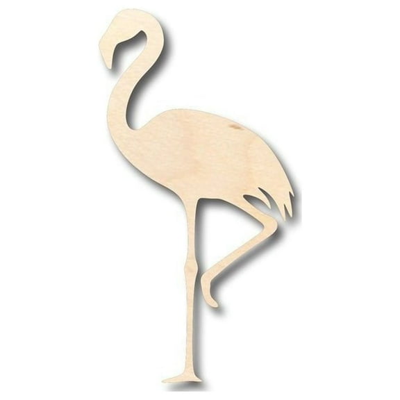 Unfinished Wood Flamingo Shape - Animal - Bird - Wildlife - Craft - up to 46" DIY 16" / 1/4"