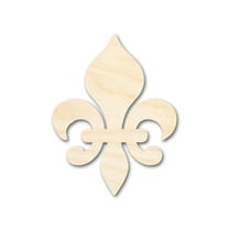 Unfinished Wood Fleur-di-Lis Silhouette 12" / 1/8"