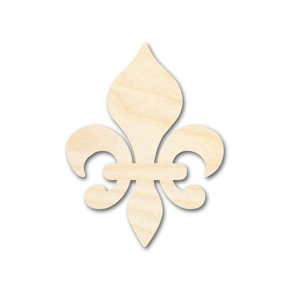 Unfinished Wood Fleur-di-Lis Silhouette 33" / 1/2"