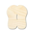 thumbnail image 1 of Unfinished Wood Flip Flop Sandals | Summer | Beach | Craft Cutout 20" / 3/4", 1 of 3