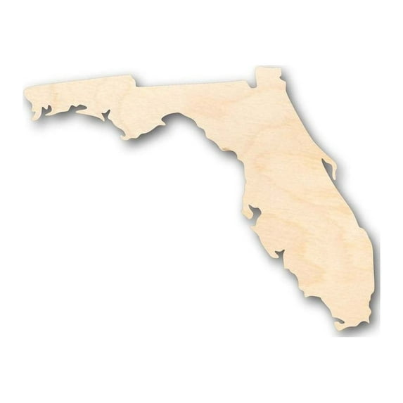 Unfinished Wood Florida Shape - State - Craft - up to 46" DIY 18" / 3/4"
