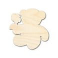 thumbnail image 1 of Unfinished Wood Flower Bear Shape | DIY Craft Cutout 12" / 1/8", 1 of 3