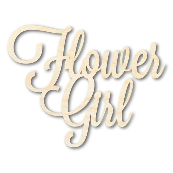 Unfinished Wood Flower Girl Shape - Word Craft - up to 46" 30" / 1"