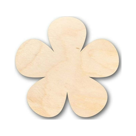 Unfinished Wood Flower Shape - Spring - Craft - up to 46" DIY 4" / 1/4"