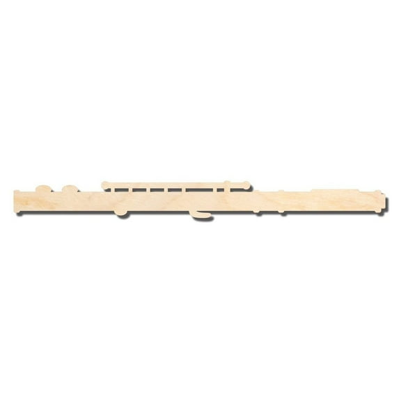 Unfinished Wood Flute Shape - Music - Craft - up to 46" DIY 7" / 1/4"