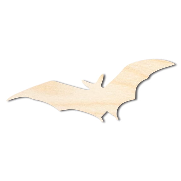 Unfinished Wood Flying Bat Shape - Craft - up to 46" 5" / 1/4"