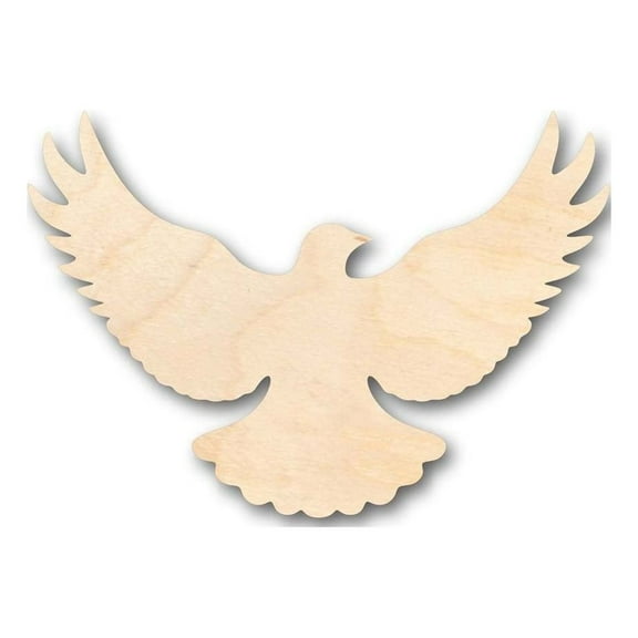 Unfinished Wood Flying Dove Shape - Bird - Wildlife - Craft - up to 46" DIY 5" / 1/4"