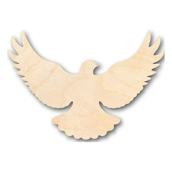 Unfinished Wood Flying Dove Shape - Bird - Wildlife - Craft - up to 46" DIY 6" / 1/4"