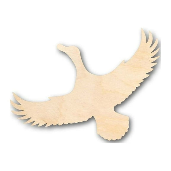 Unfinished Wood Flying Duck Shape - Animal - Wildlife - Craft - up to 46" DIY 4" / 1/8"