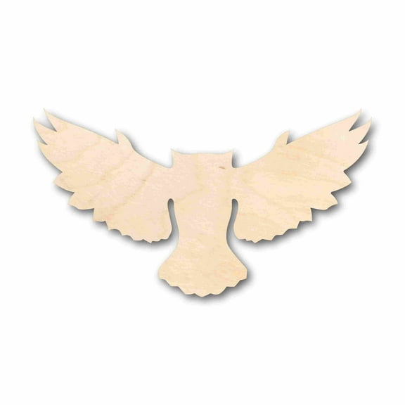 Unfinished Wood Flying Owl Silhouette - Craft- up to 46" DIY 7" / 1/4"