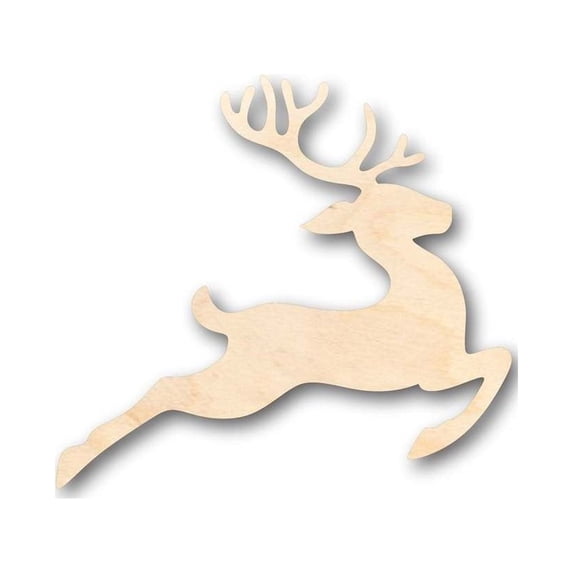 Unfinished Wood Flying Reindeer Shape - Rudolph - Christmas - Ornament - Craft - up to 46" DIY 7" / 1/8"