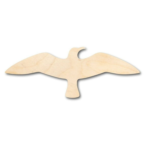 Unfinished Wood Flying Seagull Shape - Animal - Wildlife - Craft - up to 46" DIY 16" / 1/8"