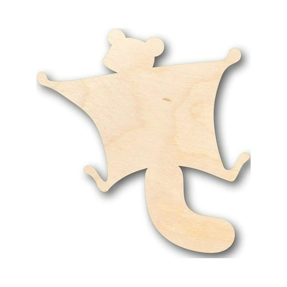 Unfinished Wood Flying Squirrel Shape - Animal - Craft - up to 46" DIY 18" / 1"