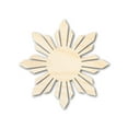 thumbnail image 1 of Unfinished Wood Folk Sun Silhouette Shape - Craft - up to 36" 46" / 3/4", 1 of 5