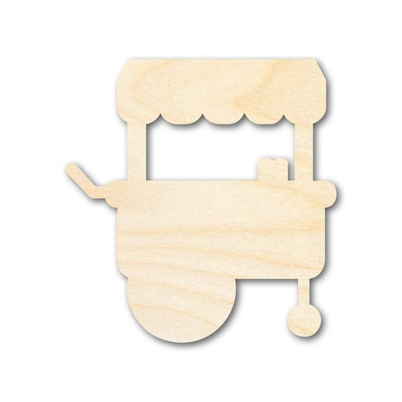 Unfinished Wood Food Stand Shape 7" / 1/4"