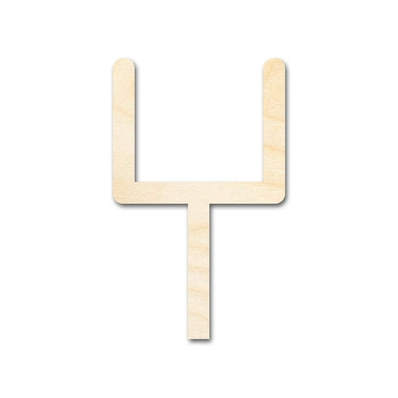 Unfinished Wood Football Field Goal Shape 24" / 1/4"