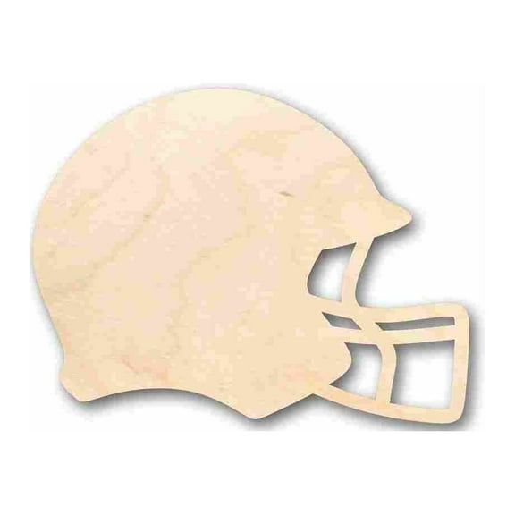 Unfinished Wood Football Helmet Shape - NFL DIY Helmet - Craft - up to 46" 16" / 1/4"