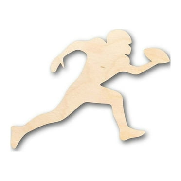 Unfinished Wood Football Player Shape - Sports - Craft - up to 46" 24" / 1/8"