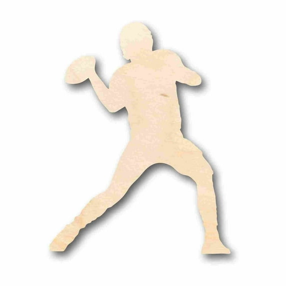 Unfinished Wood Football Player Silhouette - Craft- up to 46" DIY 24" / 1/2"