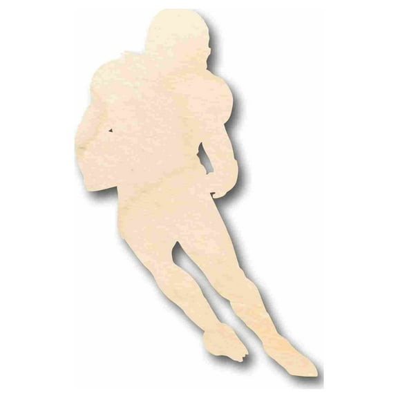 Unfinished Wood Football Player Silhouette - Craft- up to 46" DIY 4" / 1/4"