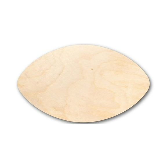 Unfinished Wood Football Shape - Craft - up to 46" 3" / 1/4"